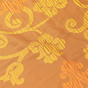 Tkanina zasłonowa AS 20972 /5 brązowy z pomarańczowym i żółtym