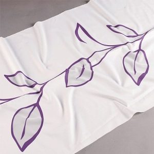 Tkanina zasłonowa DS 2757 /03 fioletowy na białym