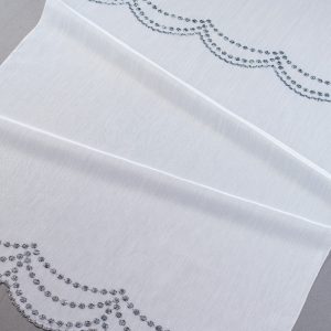 Firana P2 33842 /160/ kol. SG-05 (czarny ze srebrną nitką)