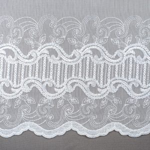 Firana 98587 /wzór dołu- haft biały