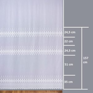 Firana 31337-1/3L/280- wymiary wzoru